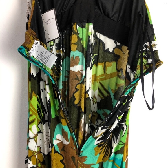 Madison Leigh black jade built in bra maxi dress 8 - Picture 5 of 7